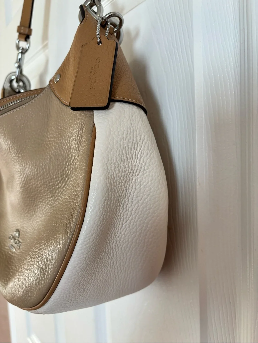 Coach CH508 Pebbled Leather Hobo Bag